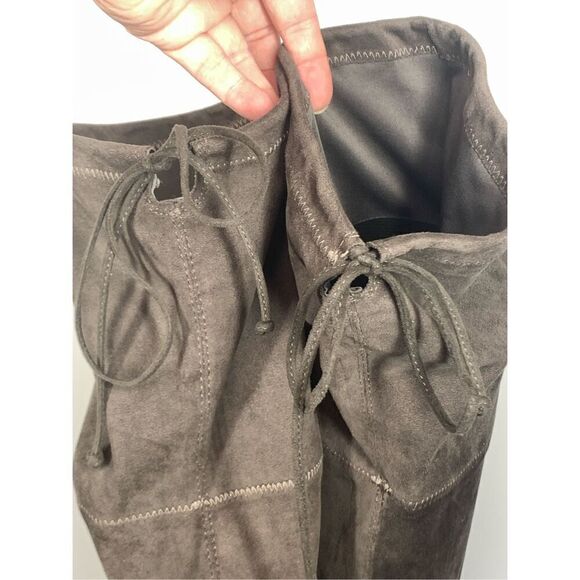 Unisa Women's Suede Block Heel Over The Knee Riding Boots Brown Size 10M - Picture 4 of 9